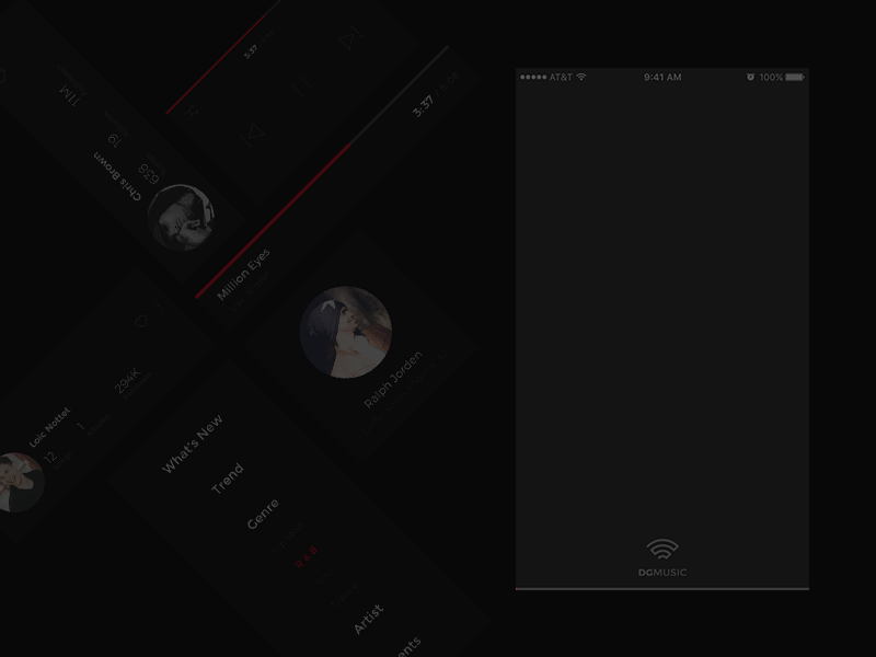 DGMUSIC App UI Animation android app design dashboard design home screen ios app design mobile app music music app music application play list playlist ui design