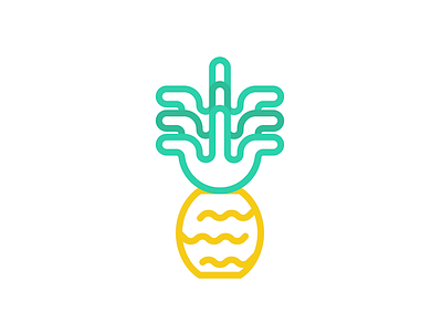 Pineapple airbnb branding design fruit icon logo pineapple redesign travel ui ux web