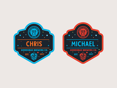 HBCo. unapproved name tags art direction branding corporate craft beer graphic design honduras illustrator vectors