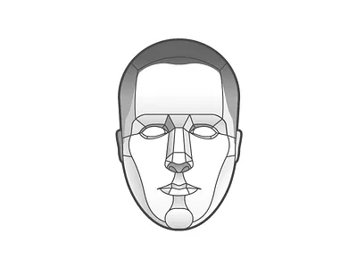 Self Portrait eyes face geometric gradient