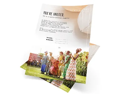 Printed Invitation advertisement graphic design mockup print