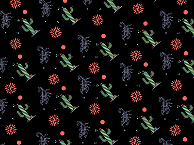 SCORPIO cactus dark neon night pattern scorpion southwest stars