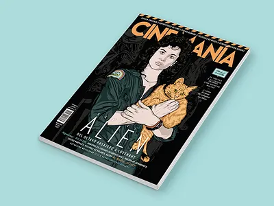 CINEMANIA alien artwork cinemania digital art film horror illustration movie ripley sci fi terror vector