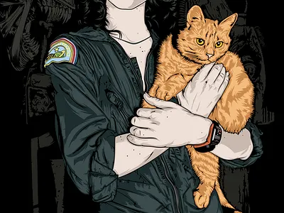 CINEMANIA alien artwork cinemania digital art film horror illustration movie ripley sci fi terror vector