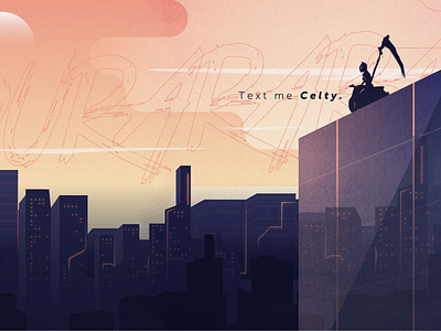 Text me Celty - Durarara 1310 design durarara gerardo garcia illustration landscape mexico trecediez