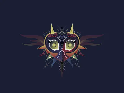 Majoras Mask brand design branding game art game design graphic design icon illustration logo logo design typography vector zelda