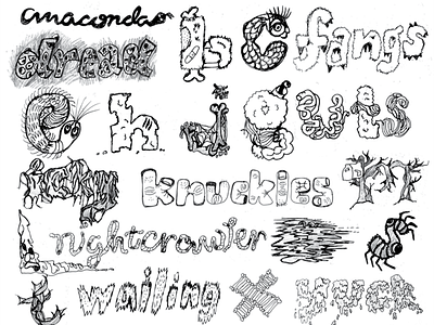 Monsters abc lettering monster typography