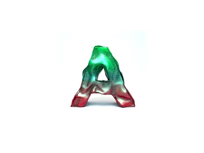 Letter A 3d type a typography