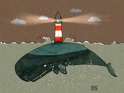 05 Lighthouse aquarell art cute decorative drawing editorial handdrawn illustration melancholy mixedmedia picturebookart watercolor