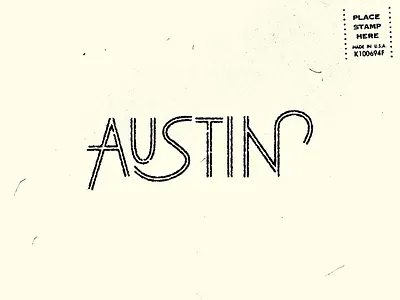 Austin atx austin goodtype lettering lonestar postcard stamps texas typography usa vintage