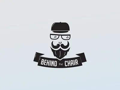 Barber shop logo proposal barber shop beard glasses hipster illustration logo unused logo
