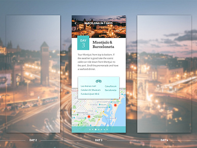 Daily UI #079 barcelona dailyui iphonex itinerary map tripui uidesign uxdesign vacation