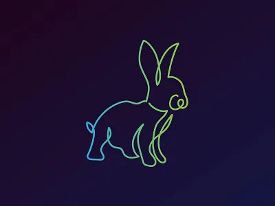 Rabbit Logo artwork logo logo proposal monoline rabbit