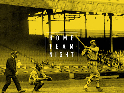 Home Team Nights baseball branding logo square vintage