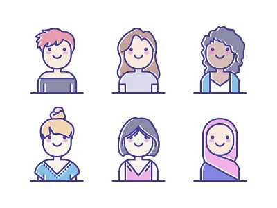 Avatars avatar female girl illustration lady people user woman