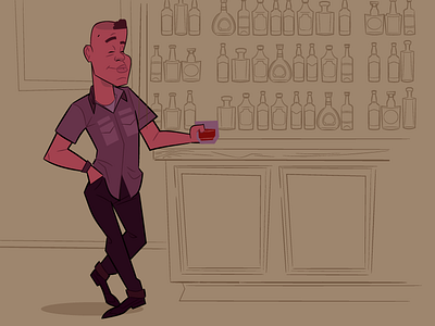 Hip Hop Night: Barfly adobe illustrator bar character design dance dj drink flyer hip hop illustration tokyo vector