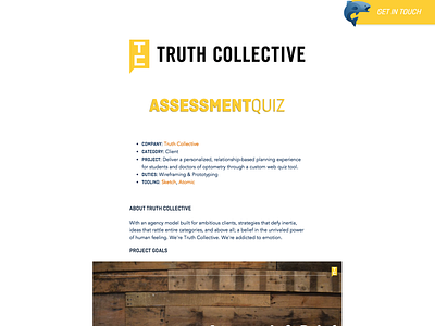 Truth Collective Case Study atomic atomic design case study component design development interface design prototype sketch ui ux web design wireframe