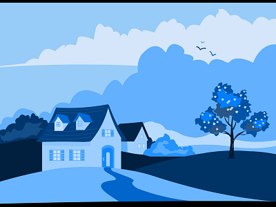 Monocrometical Illustration adobe illustration