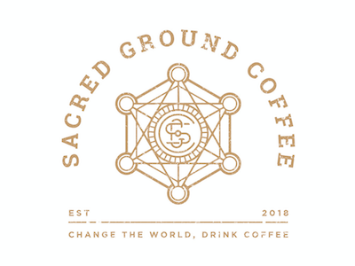Sacred Ground Continued aztec branding coffee coin gold grit ground illustator logo monogram sgco