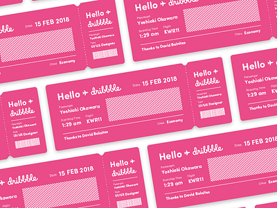 Hello Dribbble! debut ticket