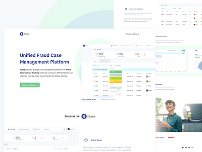 FCase clean dashboard design detail fcase landing page management dashboard user experience