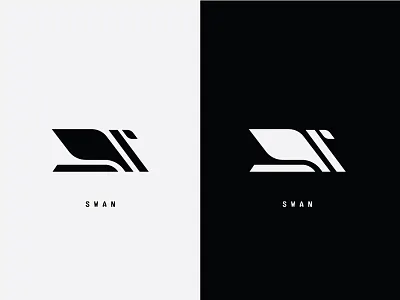 Swan angle future icon minimal modernism sharp swan tech