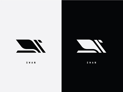 Swan angle future icon minimal modernism sharp swan tech