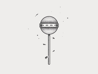 Sucker alien concept illustration lollipop simple space sucker texture ufo