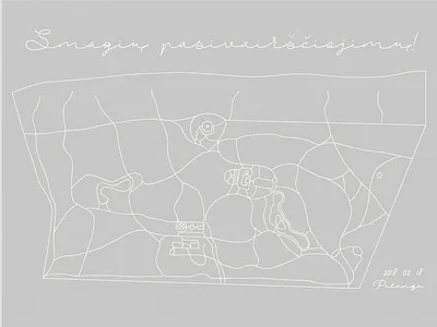 Happy stroll birthday card lithuanian park scheme