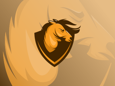 Horse Shield animal esport horse logo