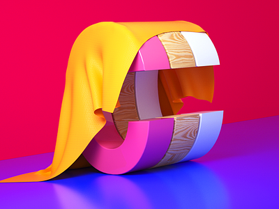 C 3d c c4d illustration red