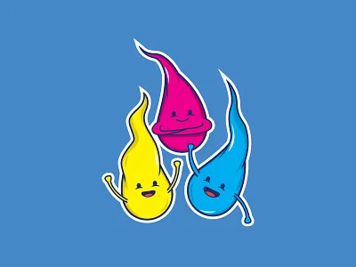 Color Rangers Assemble! cmyk color cute rangers stickers teamwork tees