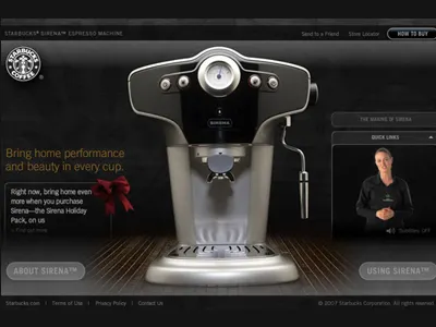 Starbucks Sirena Webite 3d green screen sirena starbucks