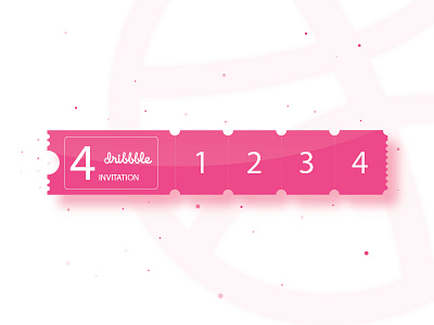 dribbble Invitation design dribble first hello invitation invite shot ticket vector