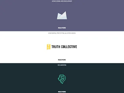 Featured Work List atomic design case study design development interface design layout motion typography ui ux web design