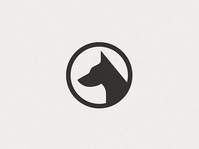 Dobby dobby doberman dog geometric head silhouette