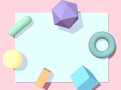 Shapes Experiment 3d 3d for designers c4d pastels