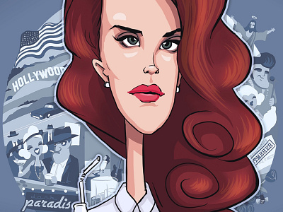 Lana Del Rey caricature coca cola lana del rey