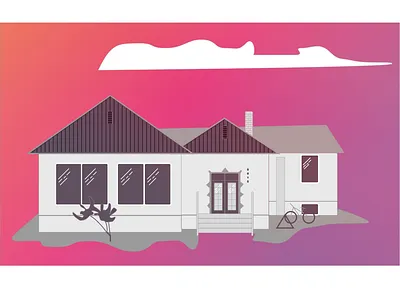 Xanadu Community Center home sketch vectors