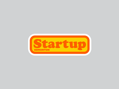 Startup Edmonton Sticker - Wordmark alberta edmonton laptop sticker orange startup startup edmonton sticker tech tech company wordmark yeg yellow