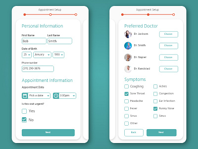 Appointment Page - Daily UI appointment card clean contact daily daily ui day 28 doctor