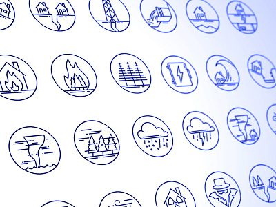 Icon Set branding iconography icons illustrator line logo logo design minimal