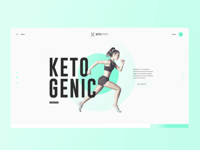 KetoSports Concept animation landing page webdesign