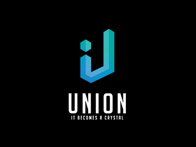 UNION collection crystal gradation identity logo minimal symbolmark