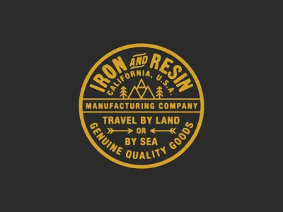 Iron And Resin - Del Norte Hat Patch apparel badge branding california camp graphic illustration lockup patches typography
