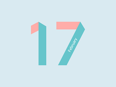 February 17 17 datetypography feb february number seventeen typography