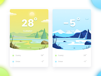 Weather App app arslan concept illustration pakistan snow sunny temperature ui weather