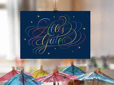 Allesgute lettering print