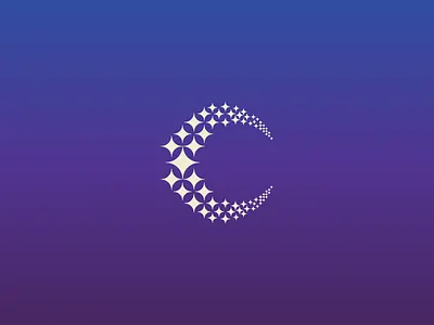 Crescent constellation constellation crescent logo modular particle pictogram star stellar symbol