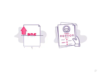 Icons CV illustration lineart lines monochrome pdf